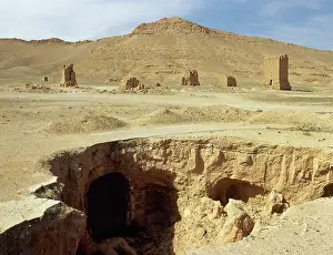 1st Century Ad Prints: Funerary towers, Valley of the Tombs