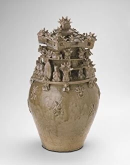 Glaze Gallery: Funerary Urn (Hunping), Western Jin dynasty (A.D. 265-316), late 3rd century