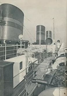Lifeboat Collection: Three Funnels of the Monarch of Bermuda, the Furness Withy luxury liner, 1937