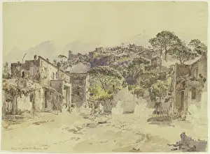 Panorama Prints: Fuori la grotta di Posilipo, 1841. Creator: Johann Nepomuk Rauch