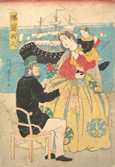 Utagawa Yoshikazu Prints: Furansujin (Frenchman), dated 1861. Creator: Yoshikazu