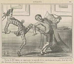Kicked Prints: Fureur de Monsieur Cobden... 19th century. Creator: Honore Daumier