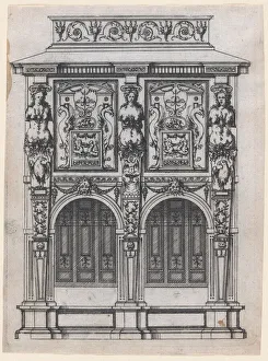 Cerceau Jacques Androuet Du Prints: Furniture, 1565-70. Creator: Jacques Androuet Du Cerceau