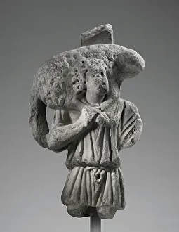 Support Prints: Furniture Support Shaped as a Good Shepherd, about A.D. 300. Creator: Unknown