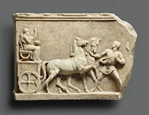 Dionysos Prints: Furniture Support with a Statue Procession, about 50 BC. Creator: Unknown