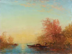 Houseboat Prints: Fusine, environs de Venise, between 1870 and 1890