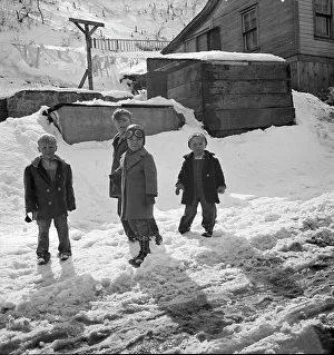 Future coal miners, Blue Blaze coal mine, Connsumers, near Price, Utah, 1936. Creator: Dorothea Lange