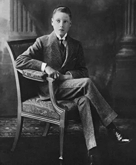 Tweed Suit Prints: The future King Edward VIII at the age of sixteen, c1910