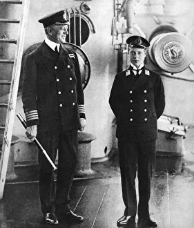 Midshipman Prints: The future King Edward VIII as a midshipman in HMS Hindustan, c1910