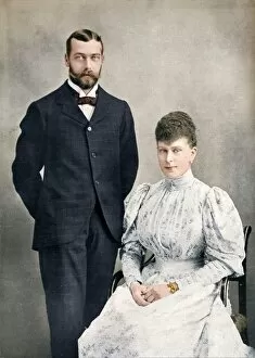 Ws Stuart Collection: The future King George V and Queen Mary shortly after their marriage, 1893 (1911). Artist: WS Stuart
