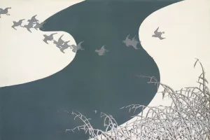 Frosty Prints: Fuyu No Kawa, from Momoyo-gusa (The World of Things) Vol III, pub