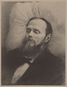 Fyodor Dostoyevsky on the deathbed, 1881