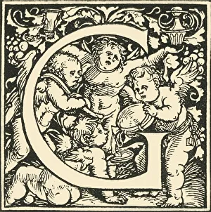 Art History Prints: G - An Alphabet by Hans Weiditz, c1520-1521, (1908). Creator: Hans Weiditz