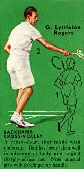 Demonstrating Gallery: G. Lyttleton Rogers - Backhand Cross-Volley, c1935. Creator: Unknown
