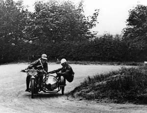 Norton Prints: G Tucker racing a Norton bike, 1924