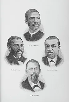 G M Rewell Company Prints: G. W. Gayles, H. N. Jeter, Daniel Jones, J. T. White, 1887. Creator: Unknown