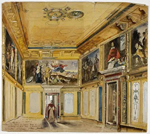 Interiors Prints: Gabinetto d'Isabella d'Este, Mantua, 1842. Creator: Joseph Nash