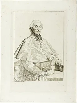Prelate Prints: Gabriel Cortois de Pressigny, 1816. Creator: Jean-Auguste-Dominique Ingres
