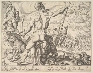 Martin Van Prints: Gad, from the series The Twelve Patriarchs, 1550. Creator: Dirck Volkertsen Coornhert