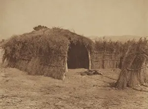 Curtis Prints: Gahuilla House in Desert, 1924. Creator: Edward Sheriff Curtis