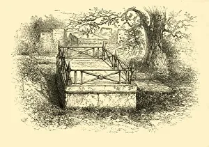 Religious Tract Prints: Gainsboroughs Grave, 1881. Creator: Unknown