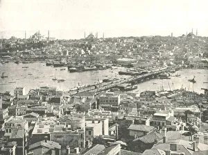 Bosphorus Prints: The Galata bridge across the Golden Horn, Constantinople, Ottoman Empire, 1895. Creator