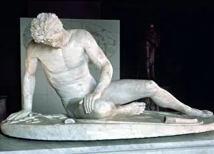 Italy Lacio Prints: The Galata, Dying Gaul, a Roman copy of a Greek original from Pergamum, 3rd-2nd century BC