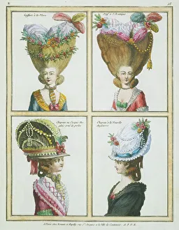 Headdresses Prints: Galerie des modes et costumes francais