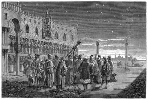 Invention Prints: Galileo demonstrating his telescope, Venice, 1609 (1870)