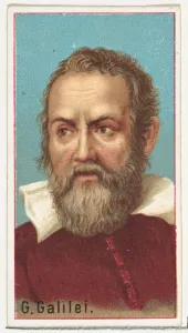 Souvenir Book Prints: Galileo Galilei, printers sample for the Worlds Inventors souvenir album (A25