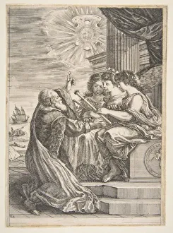 Planet Gallery: Galileo and personifications of Astronomy, Perspective and Mathematics