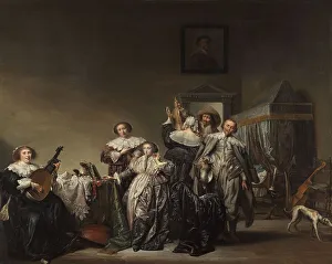 Cavalier Prints: Gallant Company, 1633. Creator: Pieter Codde