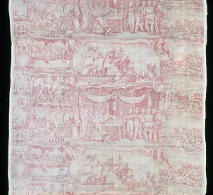 Engraved Roller Printed Prints: The Gallant Decatur and His Brave Tars Capturing the Algerine Admiral (Furnishing Fabric)