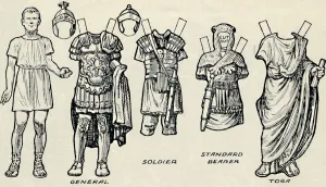 Toga Prints: The Gallery of Historic Costume: What The Britons and Romans Used To Wear, c1934