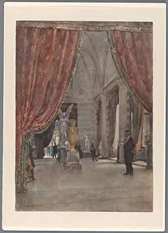 Great Hall Prints: Gallery of Honour at the Rijksmuseum, Amsterdam, 1885. Creator: Jan Hoynck van Papendrecht