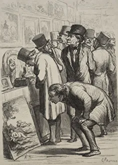 Honoredaumier French Prints: Gallery at Hotel Drouot: The Day of the Sale. Creator: Honore Daumier (French, 1808-1879)