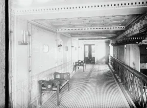 Shipping Line Prints: Gallery of Roman Bath on IMPERATOR, between c1910 and c1915. Creator: Bain News Service