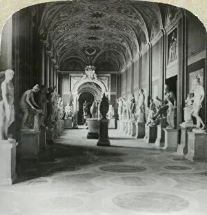 Gallery of statues in the Vatican, c1909. Creator: Unknown