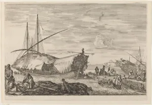 Galley Prints: Galley with Deck Covered with Sails, probably c. 1654 / 1655. Creator: Stefano della Bella