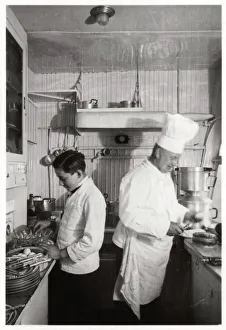 Cooking Gallery: Galley, Zeppelin LZ 127 Graf Zeppelin, 1933