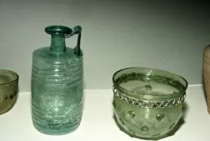 Gallo Roman Collection: Gallo-Roman Glassware from Rheims, France, 4th century