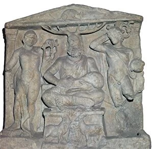 Cernunnos Collection: Gallo-Roman relief of the Celtic horned god Cernunnos