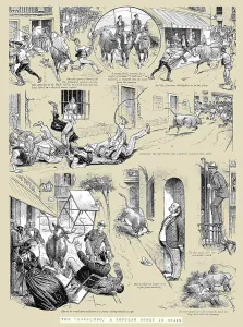 The Gallumbo, a popular Sport in Spain, 1891. Creator: Unknown. The Gallumbo, a popular Sport in Spain, 1891. Creator: Unknown