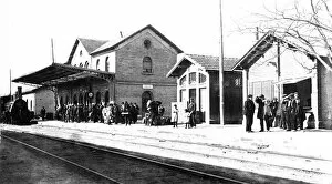 Images Dated 19th September 2012: Gallur North Station, province of Zaragoza, 1910
