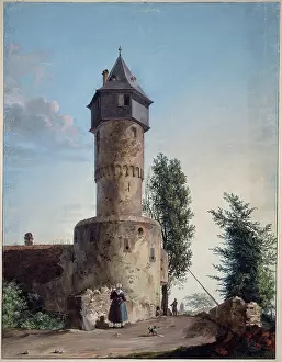 Anton Prints: The Galluswarte in Frankfurt am Main. Creator: Anton Radl