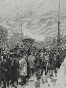 Wayside Prints: Gambetta's funeral in Paris