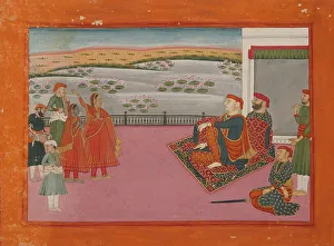 Entourage Prints: Gambhir Singh Receiving Gulabani, c1775. Creator: Unknown