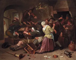 Gambling Prints: Gamblers Quarreling, c1665. Creator: Jan Steen