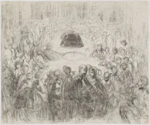 Gambling Collection: Gambling Salon at Baden-Baden, 1858. Creator: James Abbott McNeill Whistler