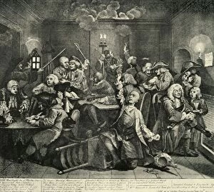 Walter Collection: Gambling at Whites Club, 1734, (1925). Creator: William Radclyffe